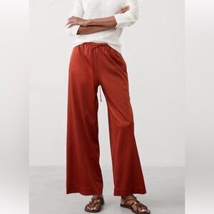 Banana Republic Terracotta Wide-Leg Pants- silk look